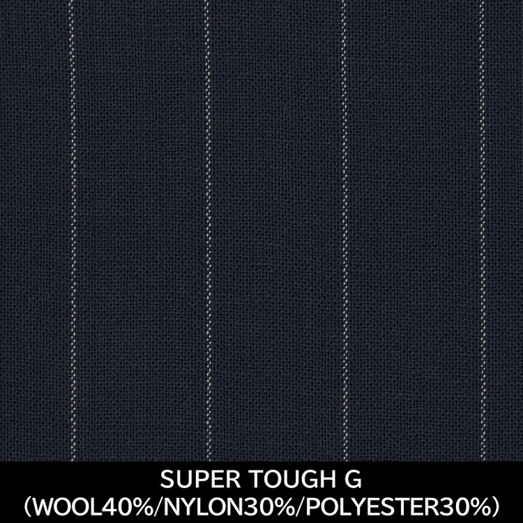 スーツセレクト 【日本製】【WOMEN'S】【パターンオーダー】【RELAX TAPERED】【春夏】スーツ/ネイビー×ストライプ/SUPER TOUGH G (WOOL40% NYLON30% POLYESTER30%) ネイビー系(紺)