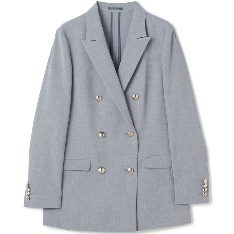 シルバーライン 【SL】【春夏】6釦2掛けダブルジャケット/グレー/ウォッシャブル/Naturemier グレー淡色