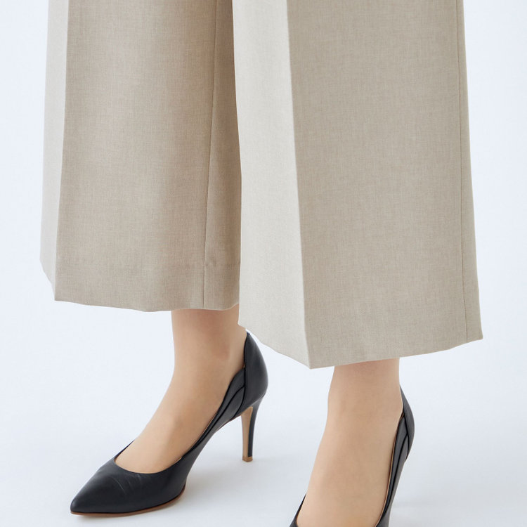 シルバーライン 【SL】【年間】ガウチョパンツ/ベージュ/ウォッシャブル 茶淡色