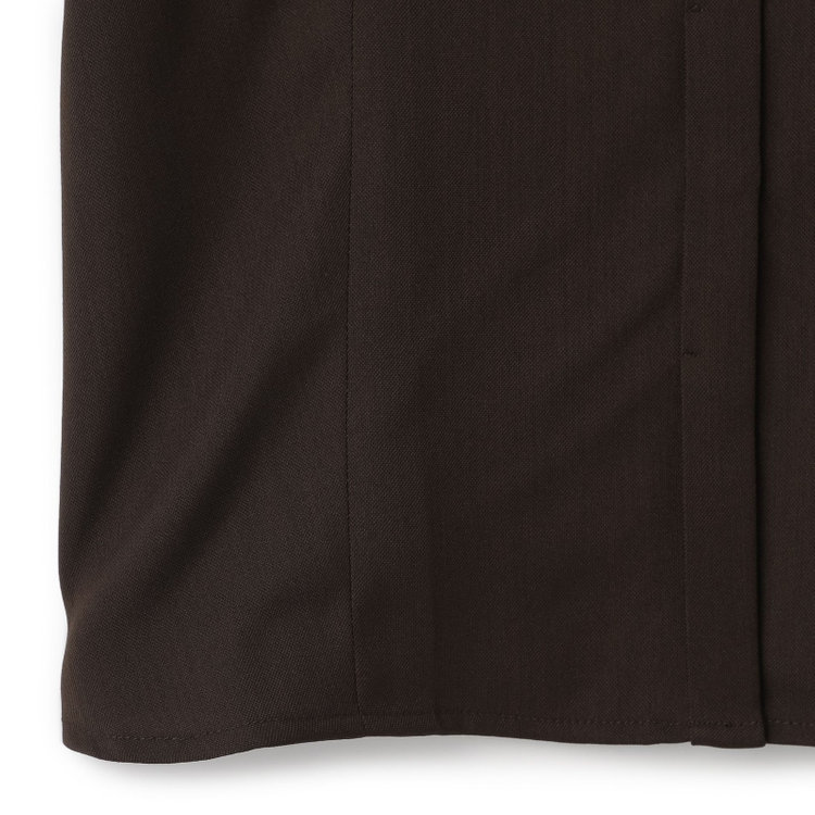 シルバーライン 【発送在庫あり】【SL/長袖】バンドカラー比翼ブラウス/ブラウン 茶中間