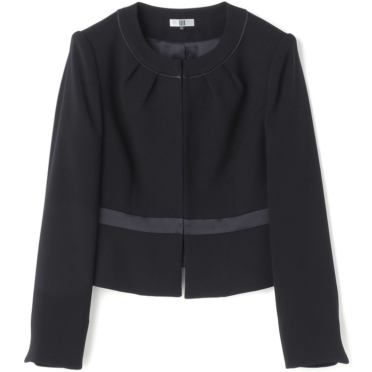 ソノタ 【SL】【年間】ノーカラー前開きアンサンブルレディースフォーマル 黒