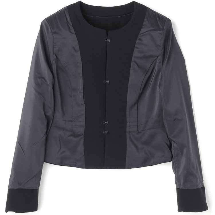 ソノタ 【SL】【年間】ノーカラー前開きアンサンブルレディースフォーマル 黒