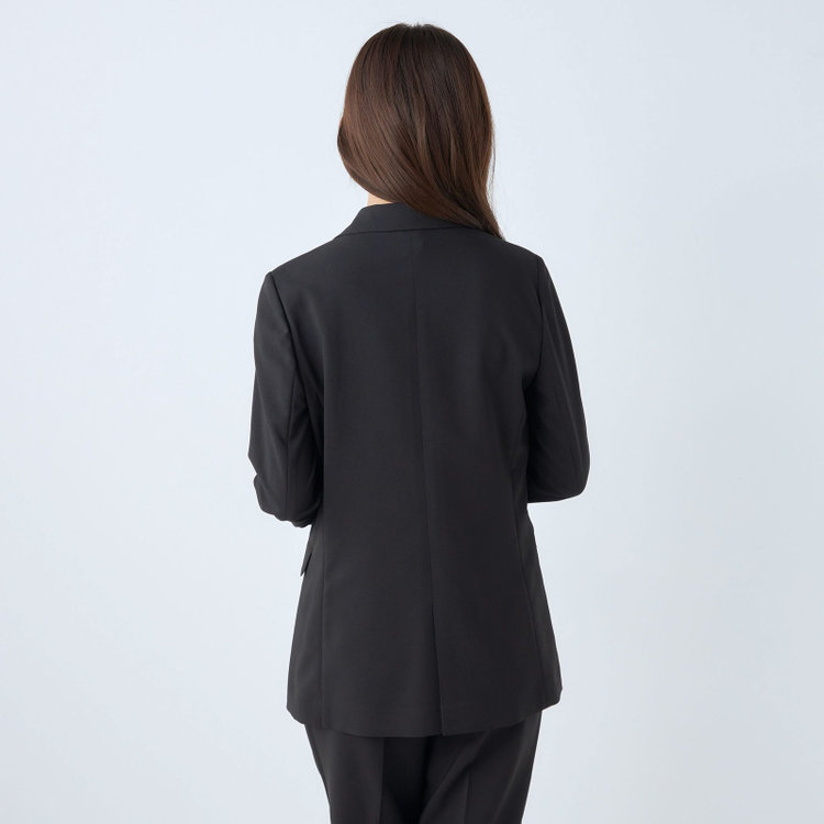 シルバーライン 【SL】【年間】2釦シングルパンツスーツ/ブラック/ウォッシャブル/Naturemier/※パンツ裾上げ済仕様 黒