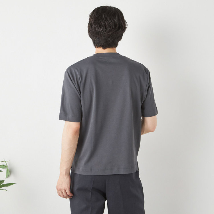 シルバーライン 【発送在庫あり】【スーツ屋が作った】BIZ Tシャツ/ダークグレー グレー濃色