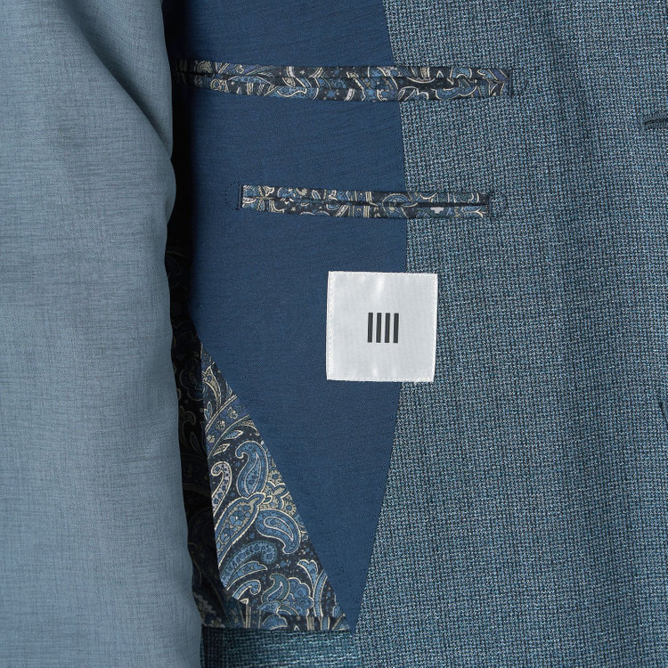 シルバーライン 【CLASSICO TAPERED】【春夏】3釦段返りシングルスーツ 2タック/ネイビーグリーン/パッチポケット/ウエストムーブ/MARZOTTO/※裾上げ必要 緑中間