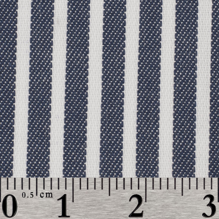 スーツセレクト 【国内縫製】【パターンオーダー】ワイシャツ/ネイビー×ストライプ/ストレッチ素材(COTTON100%) ネイビー系(紺)