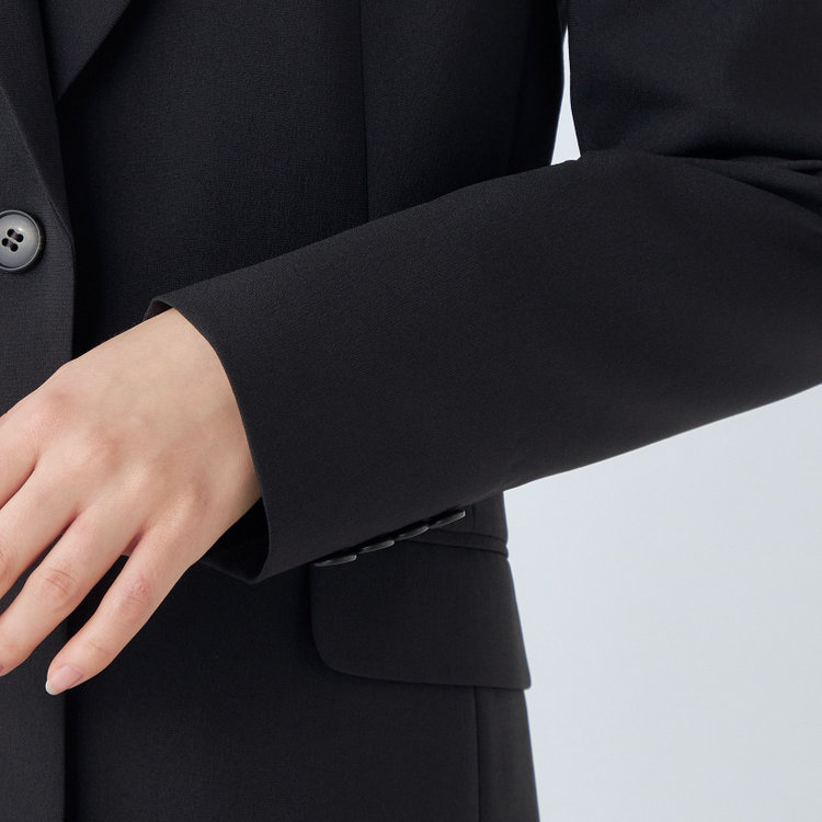 シルバーライン 【SL】【年間】2釦シングルパンツスーツ/ブラック/ウォッシャブル/Naturemier/※パンツ裾上げ済仕様 黒