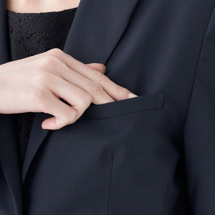 ブラックライン 【就活.】【年間】【BL】2釦ジャケット/ネイビー/ウォッシャブル＆ストレッチ 紺中間