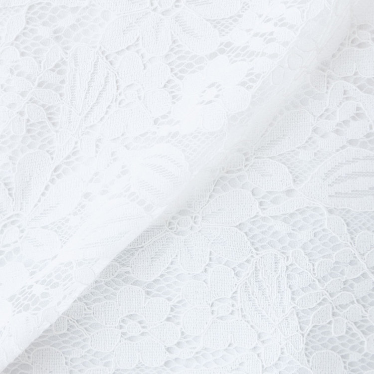 シルバーライン 【SL/7分袖】フロントレースプルオーバー/ホワイト 白