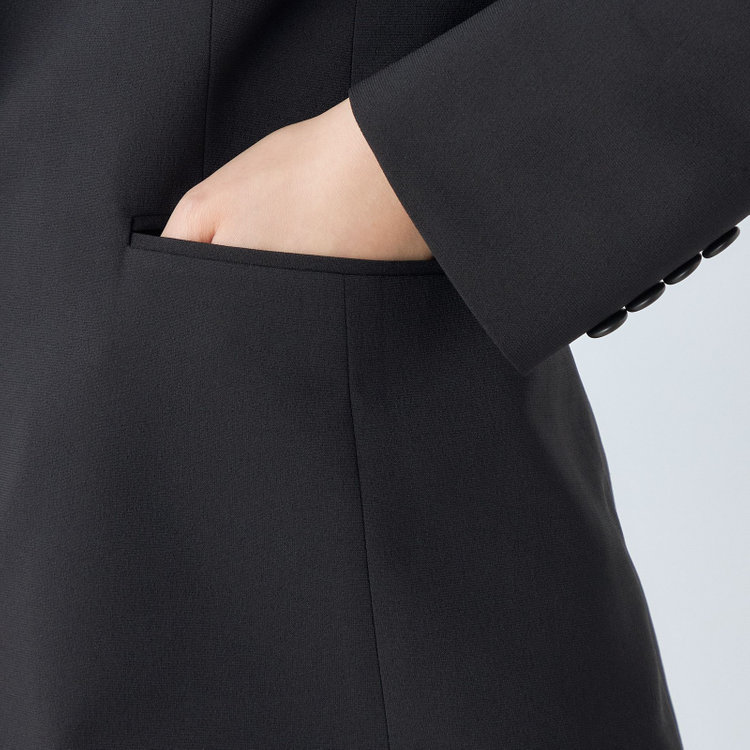 シルバーライン 【SL】【年間】2釦シングルパンツスーツ/ブラック/ウォッシャブル/Naturemier/※パンツ裾上げ済仕様 黒