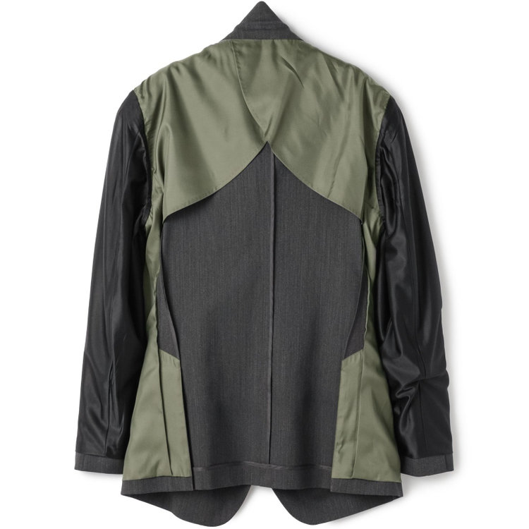 シルバーライン 【4S CROSS】【年間】セットアップジャケット/グレー×カルゼ/パッチポケット グレー中間