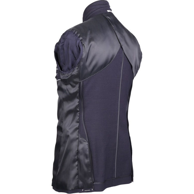 スーツセレクト 【発送在庫あり】【CLASSICO TAPERED】【年間】2釦シングルスリーピーススーツ 1タック/ネイビー×ソリッド/ストレッチ/NEW ZEALAND WOOL MIX ネイビー系(紺)