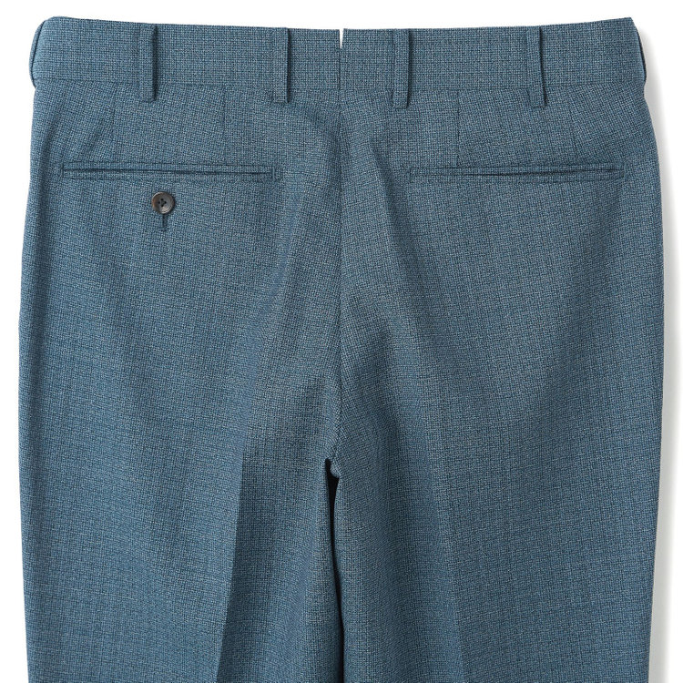 シルバーライン 【CLASSICO TAPERED】【春夏】3釦段返りシングルスーツ 2タック/ネイビーグリーン/パッチポケット/ウエストムーブ/MARZOTTO/※裾上げ必要 緑中間