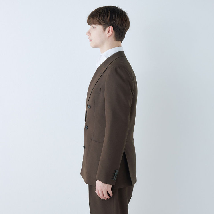 シルバーライン 【RBC】【春夏】6釦2掛けダブルジャケット/ブラウン/パッチポケット/4S SUSTAINABILITY&ECOLOGY FABRIC 茶中間