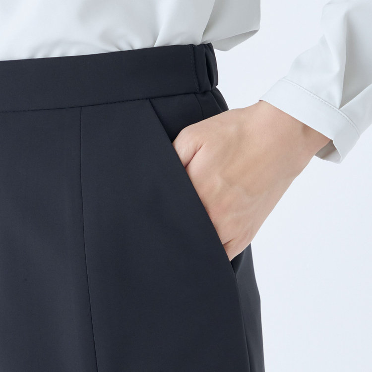 シルバーライン 【SL】【年間】セミフレアスカート/ネイビー/ウォッシャブル 紺中間