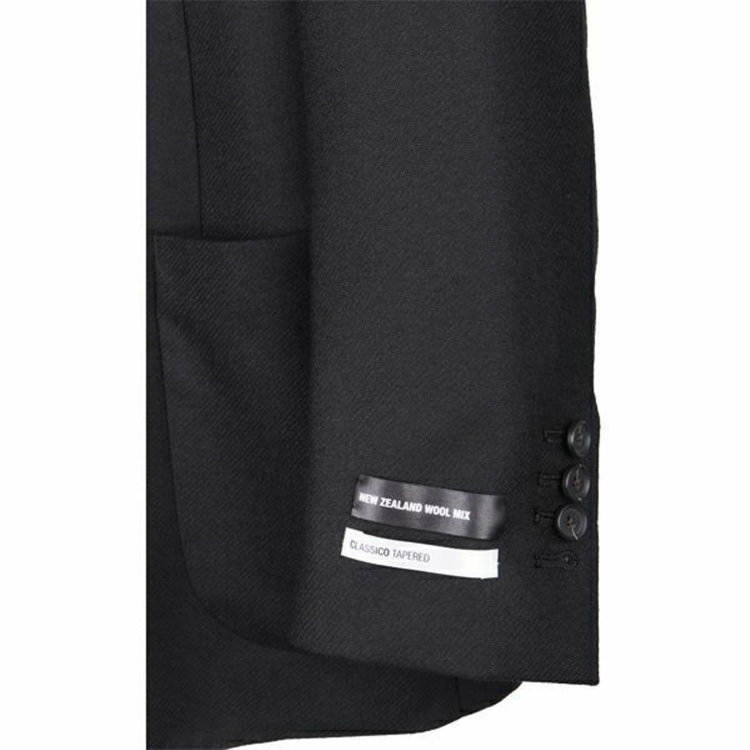 スーツセレクト 【WEB限定/OUTLET】【CLASSICO TAPERED】【秋冬】2釦ジャケット/ブラック/パッチポケット/NEW ZEALAND WOOL MIX ブラック系(黒)