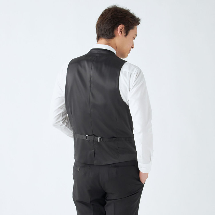 ブラックライン 【BL】【年間】リバーシブルジレ(ベスト)/ブラック×ソリッド＆グレー×ソリッド/4S 黒