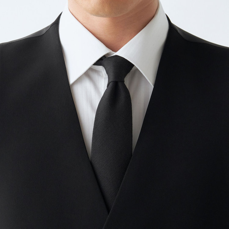 ブラックライン 【BL】【年間】リバーシブルジレ(ベスト)/ブラック×ソリッド＆グレー×ソリッド/4S 黒