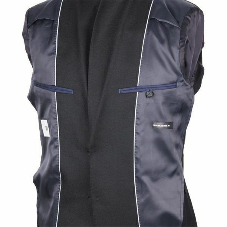 スーツセレクト 【WEB限定/OUTLET】【CLASSICO TAPERED】【秋冬】2釦ジャケット/ブラック/パッチポケット/NEW ZEALAND WOOL MIX ブラック系(黒)