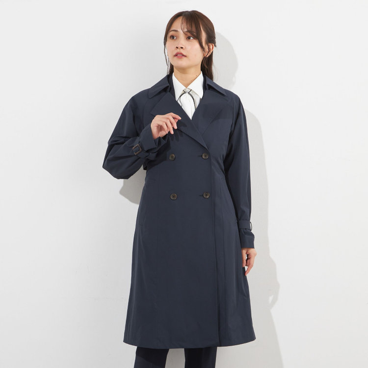 スーツセレクト 【SUIT SELECT×Samantha Thavasa】バックプリーツ トレンチコート/ネイビー 紺中間