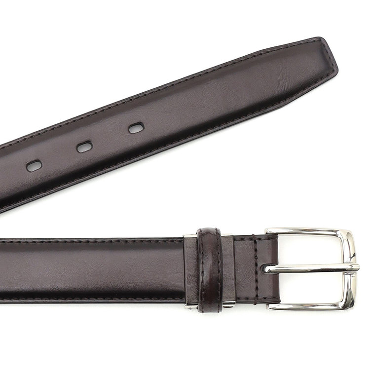 ブラックライン ピンバックルベルト 3.0幅/ダークブラウン(ウエスト110cmまで対応) 茶濃色