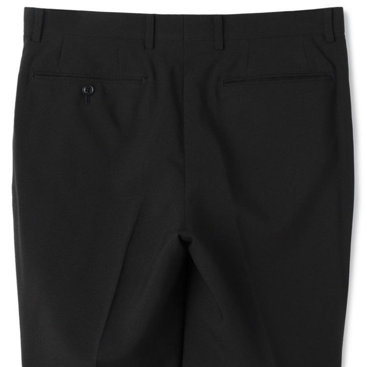 SUIT SELECT　アウトレット 【WEB限定/OUTLET】B級品スーツ【KSW】【年間】2釦シングルスーツ 0タック/ブラック/ A4サイズ ※裾直し済等 BLD2403-27_T 股下74cmシングル仕上げ 黒