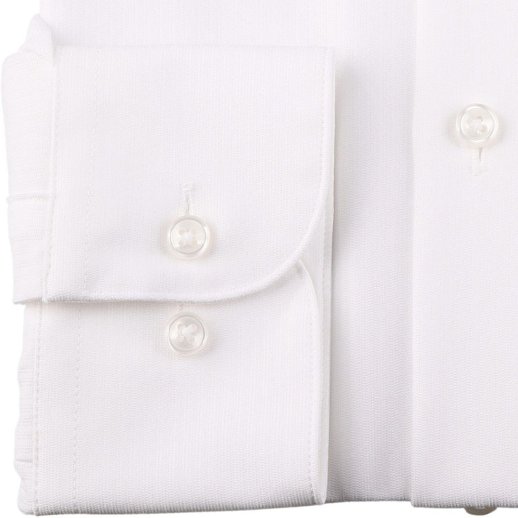 ブラックライン 【BLACK LINE】ボタンダウンワイシャツ/ホワイト×ドビーストライプ/「4S」スーパーノンアイロン・ストレッチ 白