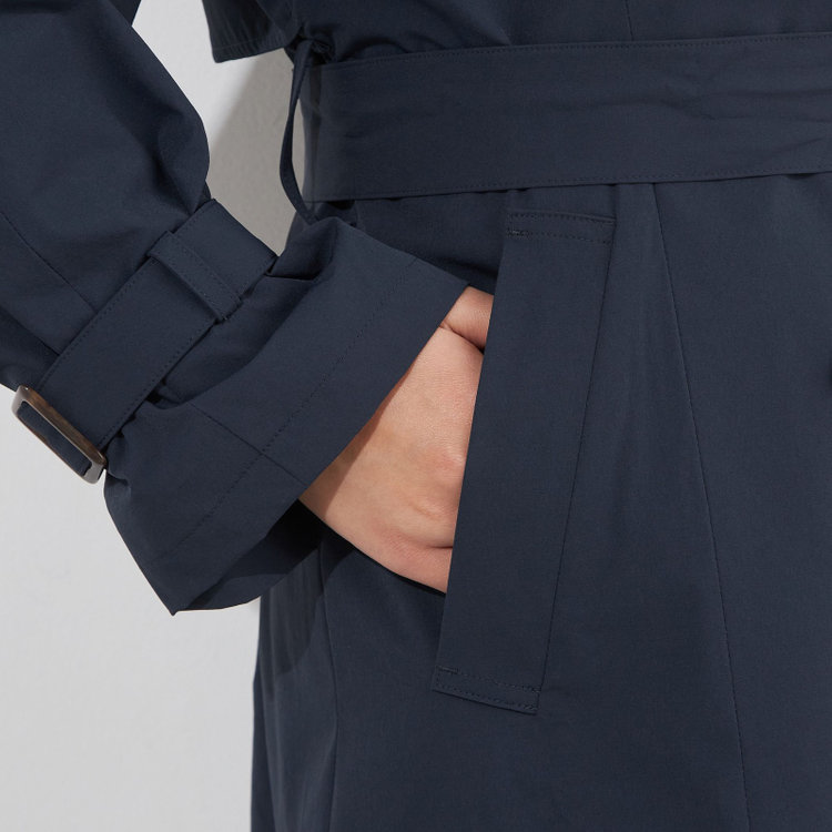 スーツセレクト 【SUIT SELECT×Samantha Thavasa】バックプリーツ トレンチコート/ネイビー 紺中間