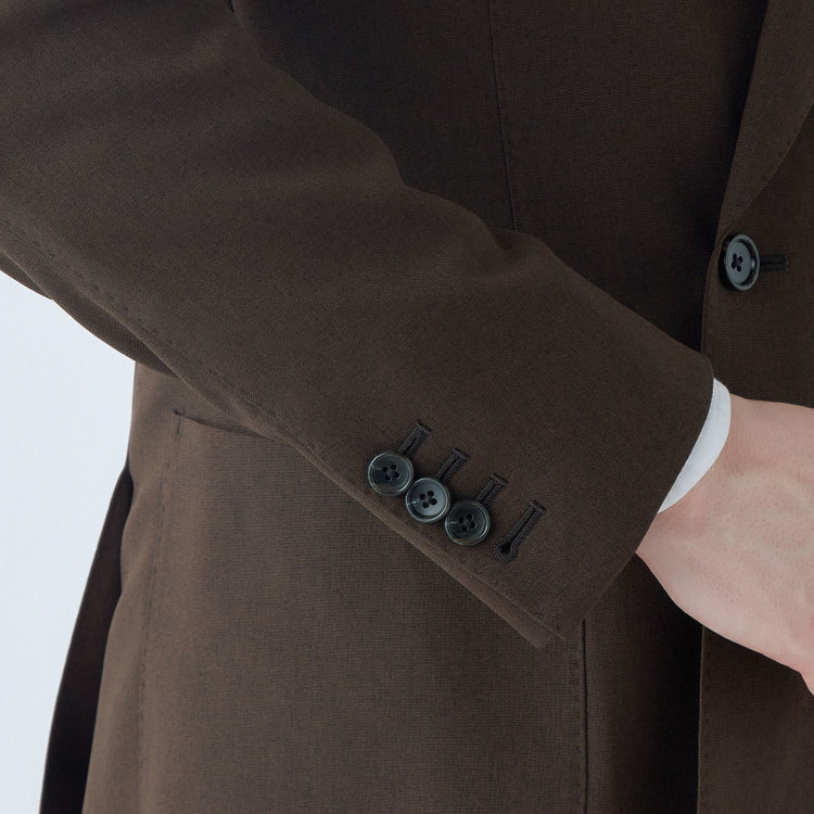 シルバーライン 【RBC】【春夏】6釦2掛けダブルジャケット/ブラウン/パッチポケット/4S SUSTAINABILITY&ECOLOGY FABRIC 茶中間
