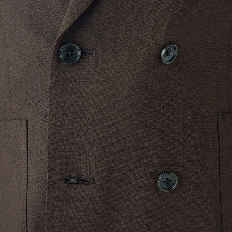 シルバーライン 【RBC】【春夏】6釦2掛けダブルジャケット/ブラウン/パッチポケット/4S SUSTAINABILITY&ECOLOGY FABRIC 茶中間