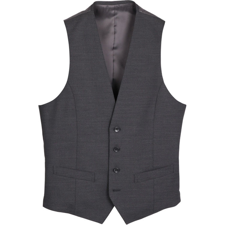 スーツセレクト 【発送在庫あり】【CLASSICO TAPERED】【年間】2釦シングルスリーピーススーツ 1タック/グレー×ソリッド/ストレッチ/NEW ZEALAND WOOL MIX グレー系(灰)