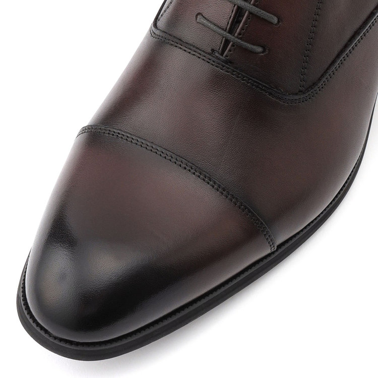 スーツセレクト 【BL】ストレートチップドレスシューズ/ブラウン/牛革/セメント製法 茶濃色
