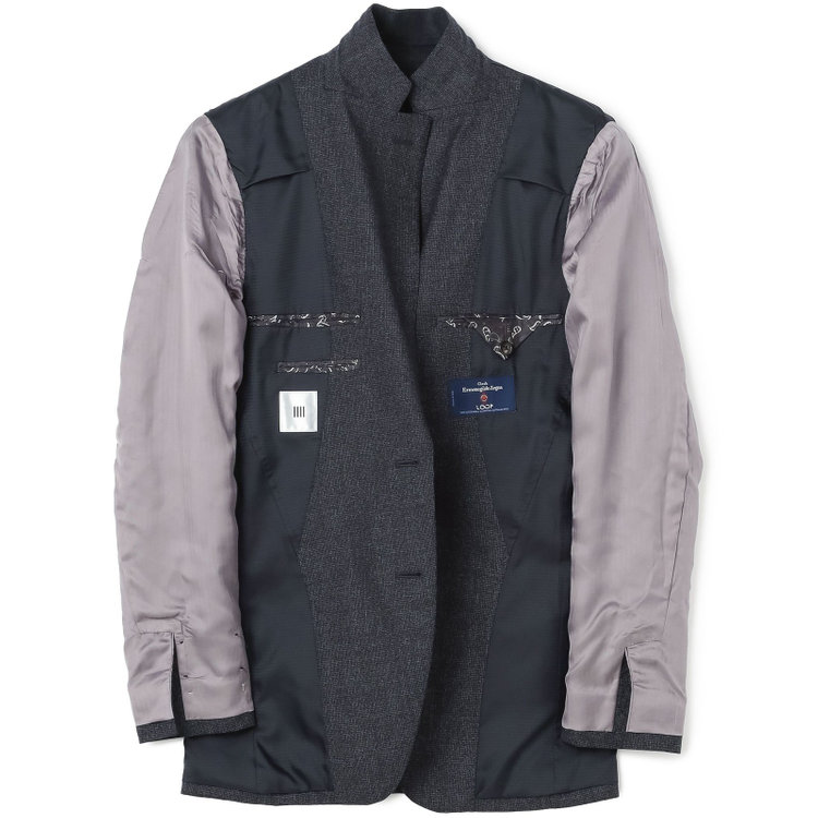 シルバーライン 【発送在庫あり】【CLASSICO TAPERED】【秋冬】2釦シングルスーツ 1タック/グレー/Ermenegildo Zegna LOOP woven in italy/※裾上げ必要 グレー濃色