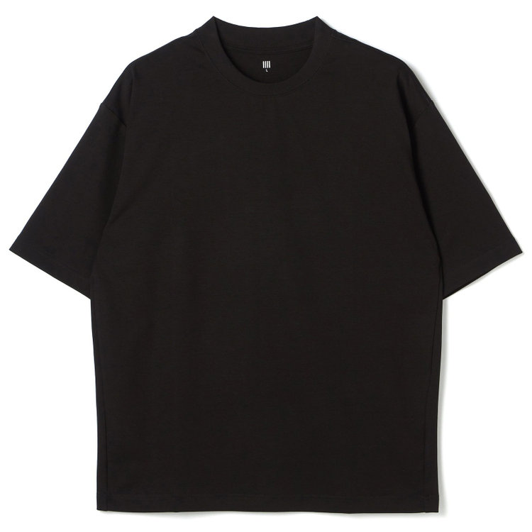 スーツセレクト 【RBC/五分袖】プレミアムコットンTシャツ / クルーネック / ブラック 黒