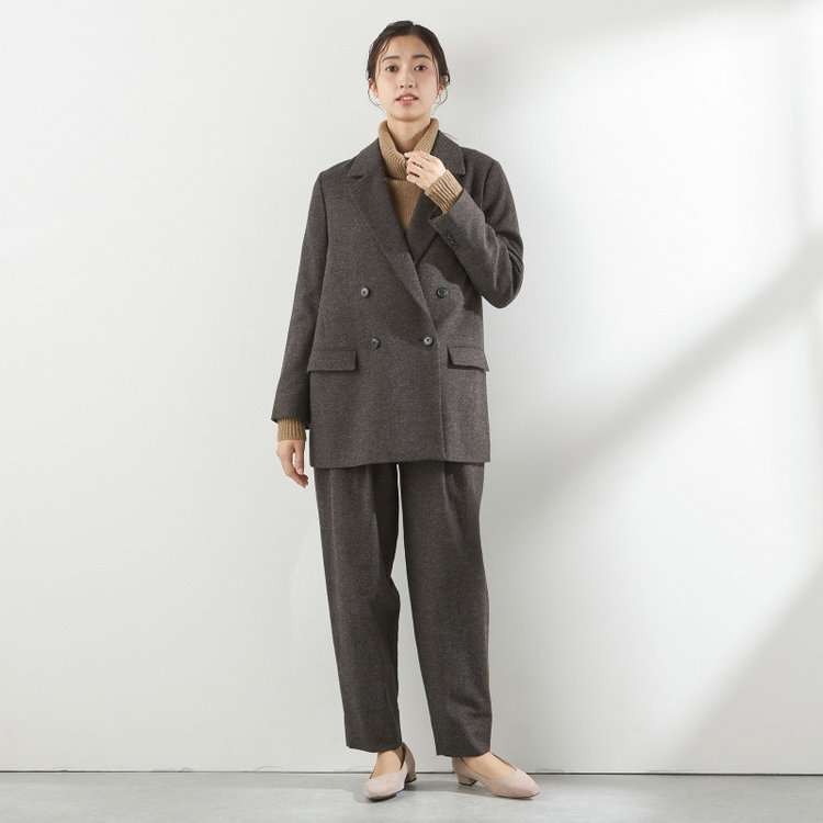 ブラックライン 【BLACK LINE】2釦1掛けジャコット/ブラウン 茶中間