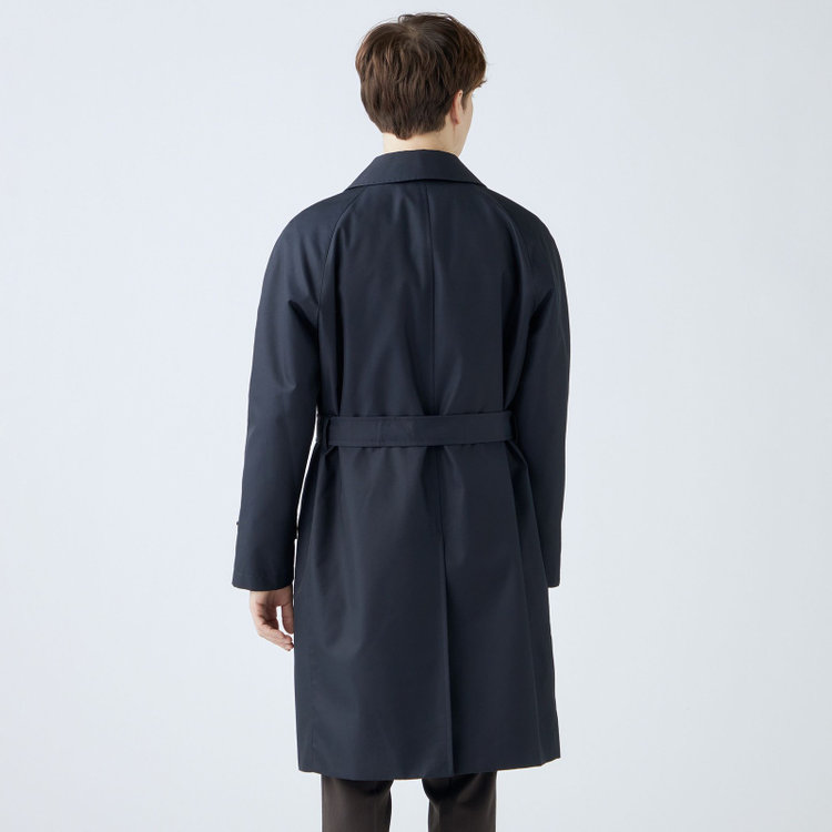ブラックライン 【発送在庫あり】【SL】コットンブレンド ダブルトレンチベルテッドコート/ネイビー/WATERPROOF ネイビー系(紺)