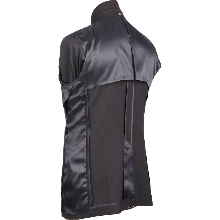 スーツセレクト 【発送在庫あり】【SLIM TAPERED_2】【年間】2釦シングルスリーピーススーツ 0タック/ブラック×シャドーストライプ/4S/※パンツ裾上げ済仕様 ブラック系(黒)