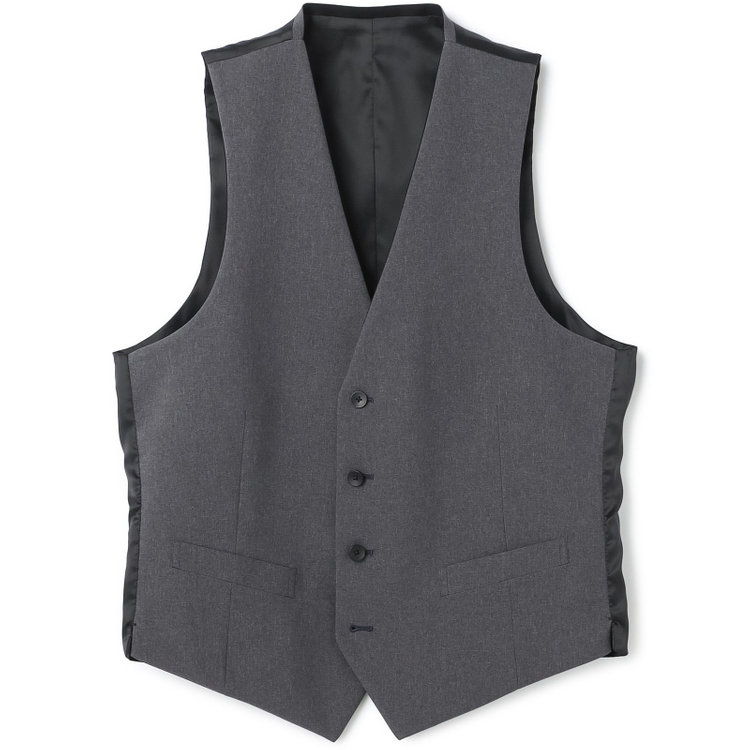 ブラックライン 【BL】【年間】リバーシブルジレ(ベスト)/ブラック×ソリッド＆グレー×ソリッド/4S 黒