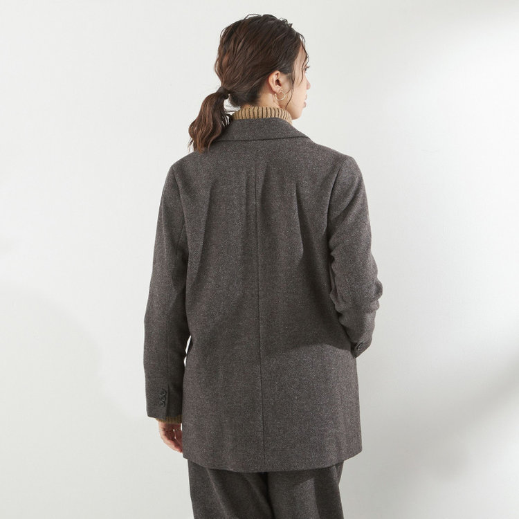 ブラックライン 【BLACK LINE】2釦1掛けジャコット/ブラウン 茶中間