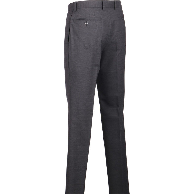 スーツセレクト 【発送在庫あり】【CLASSICO TAPERED】【年間】2釦シングルスリーピーススーツ 1タック/グレー×ソリッド/ストレッチ/NEW ZEALAND WOOL MIX グレー系(灰)