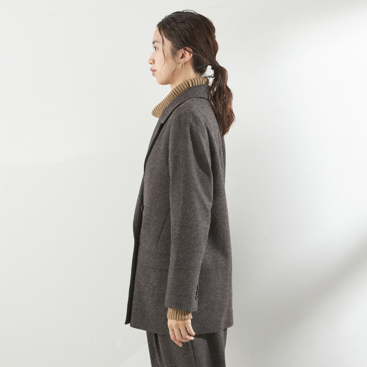 ブラックライン 【BLACK LINE】2釦1掛けジャコット/ブラウン 茶中間