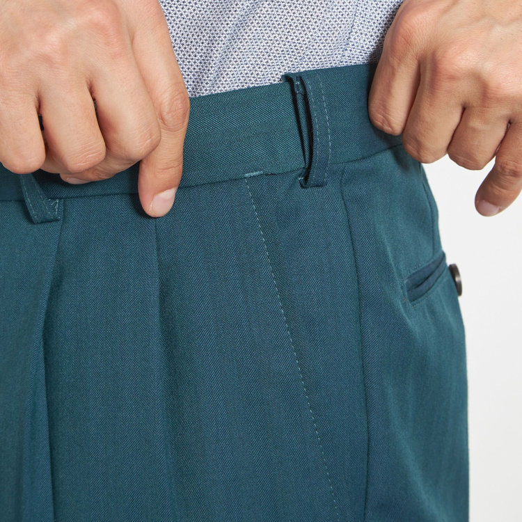 シルバーライン 【CLASSICO TAPERED】【春夏】6釦2掛けダブルスーツ 2タック/グリーン/NEW ZEALAND WOOL MIX/裾直し必要 緑中間