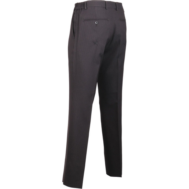 スーツセレクト 【発送在庫あり】【SLIM TAPERED_2】【年間】2釦シングルスリーピーススーツ 0タック/ブラック×シャドーストライプ/4S/※パンツ裾上げ済仕様 ブラック系(黒)