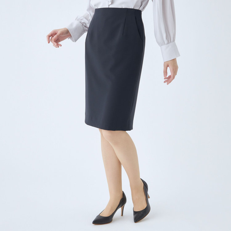 【発送在庫あり】【SL】【年間】タイトスカート/ネイビー/ウォッシャブル