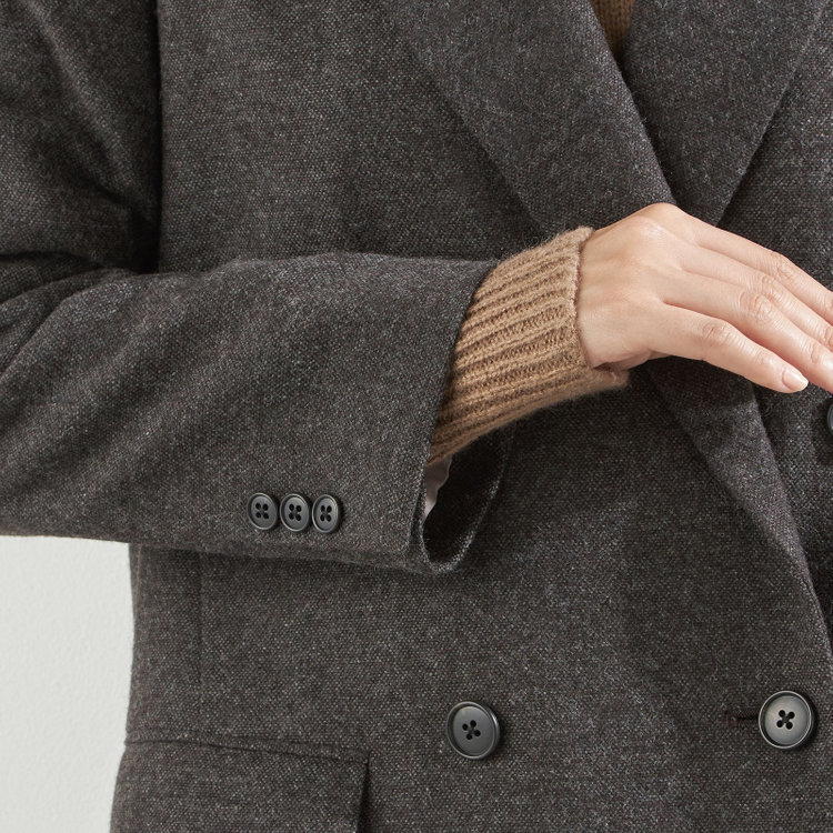 ブラックライン 【BLACK LINE】2釦1掛けジャコット/ブラウン 茶中間