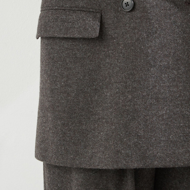 ブラックライン 【BLACK LINE】2釦1掛けジャコット/ブラウン 茶中間