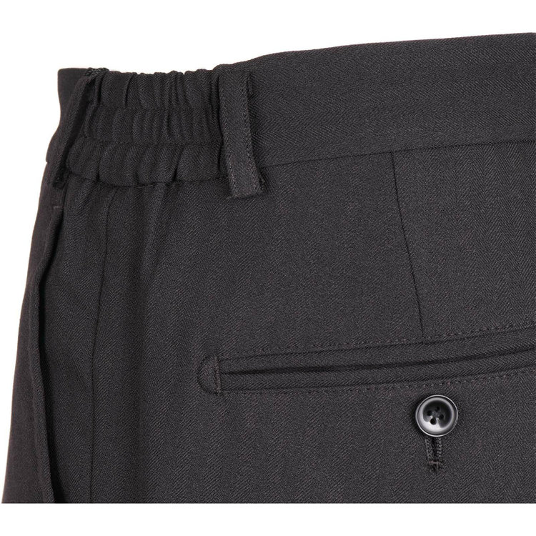 スーツセレクト 【発送在庫あり】【SLIM TAPERED_2】【年間】2釦シングルスリーピーススーツ 0タック/ブラック×シャドーストライプ/4S/※パンツ裾上げ済仕様 ブラック系(黒)