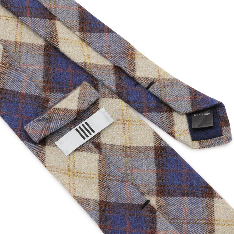 シルバーライン 【SILVER LINE】コットンチェックネクタイ 8.0cm幅/ブラウン×ベージュ×パープル その他