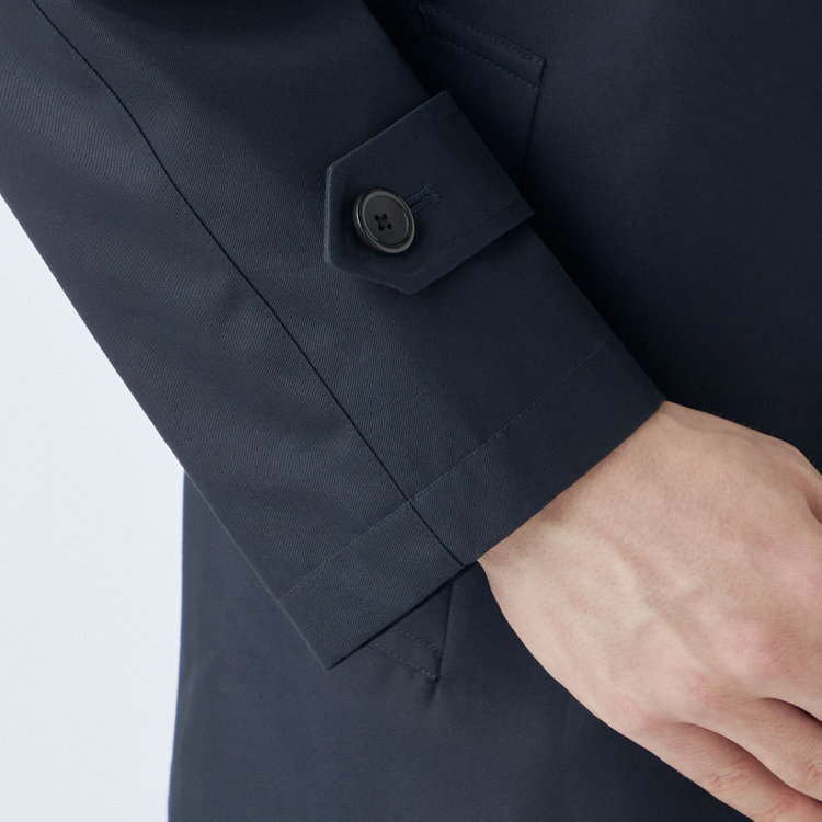 ブラックライン 【発送在庫あり】【SL】コットンブレンド ダブルトレンチベルテッドコート/ネイビー/WATERPROOF ネイビー系(紺)