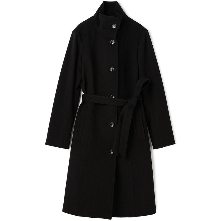 シルバーライン 【SL】ウールスタンドカラーベルテッドコート/ブラック 黒